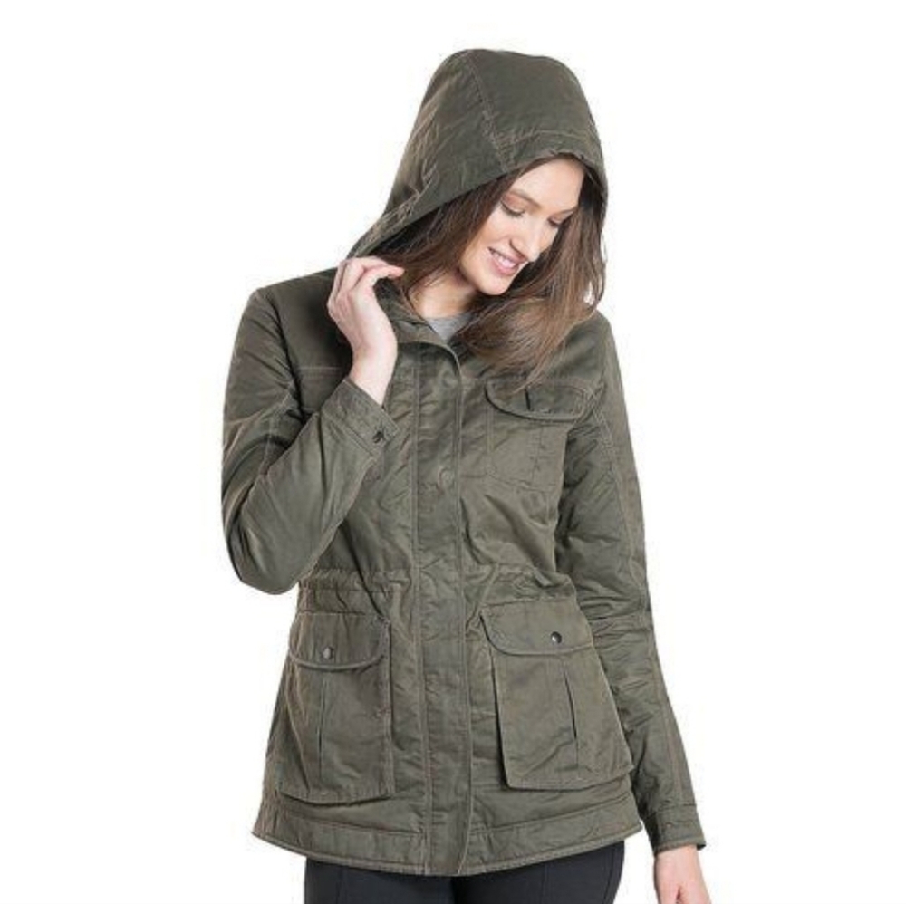 Kuhl Luna Zipper And Button Up Jacket Size Xs Oli… - image 1